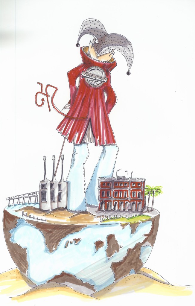 Rock N´Roll Dimoni Back view Black ink & markers